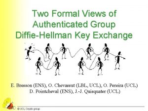 Two Formal Views of Authenticated Group DiffieHellman Key