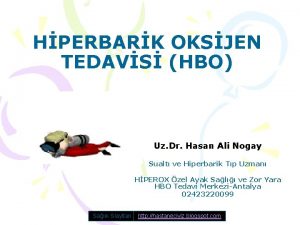 HPERBARK OKSJEN TEDAVS HBO Uz Dr Hasan Ali