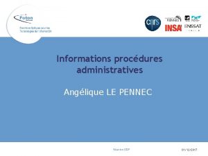 Informations procdures administratives Anglique LE PENNEC Runion DOP