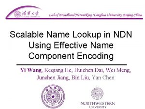 Scalable Name Lookup in NDN Using Effective Name