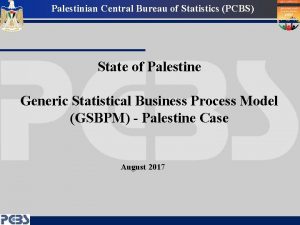 Palestinian Central Bureau of Statistics PCBS State of