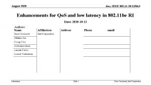 August 2020 doc IEEE 802 11 201350 r