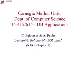 CMU SCS Carnegie Mellon Univ Dept of Computer