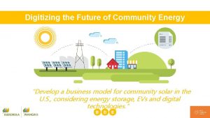 Digitizing Future of of Community Energy Digitizing the