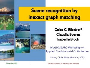 Scene recognition by inexact graph matching Celso C