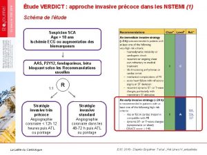 tude VERDICT approche invasive prcoce dans les NSTEMI