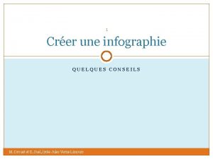 1 Crer une infographie QUELQUES CONSEILS M Drouet