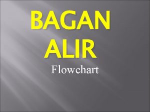BAGAN ALIR Flowchart Definisi Bagan alir flowchart adalah