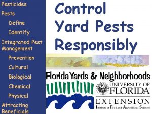 Pesticides Pests Define Identify Integrated Pest Management Prevention