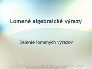 Delenie lomených výrazov