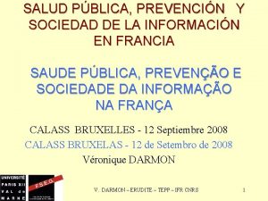 SALUD PBLICA PREVENCIN Y SOCIEDAD DE LA INFORMACIN