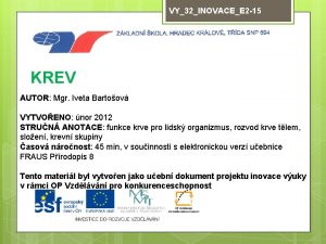 VY32INOVACEE 2 15 KREV AUTOR Mgr Iveta Bartoov