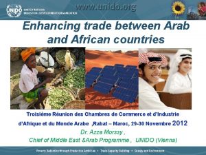 Enhancing trade between Arab and African countries Troisime
