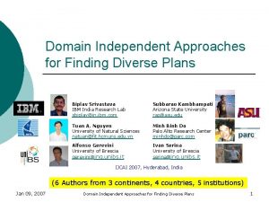 Domain Independent Approaches for Finding Diverse Plans Biplav