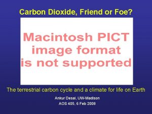 Carbon Dioxide Friend or Foe The terrestrial carbon