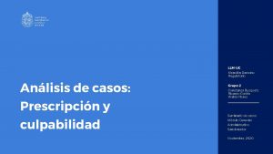 LLMUC Mencin Derecho Regulatorio Anlisis de casos Prescripcin