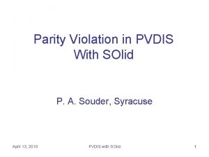 Parity Violation in PVDIS With SOlid P A