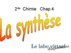 Chimie lourde exemple