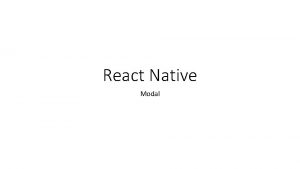 React native alert modal
