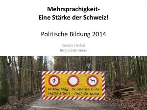 Mehrsprachigkeit Eine Strke der Schweiz Politische Bildung 2014