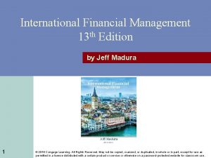 International Financial Management 13 th Edition by Jeff