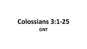 Colossians 1 gnt