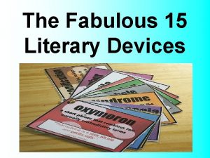 15 literary devices