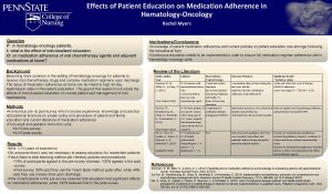 Effects of Patient Education on Medication Adherence in