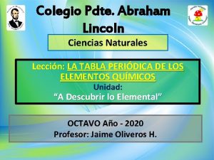 Colegio Pdte Abraham Lincoln Ciencias Naturales Leccin LA