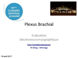 Plexus Brachial Evaluation lectroneuromyographique http enmgblogspot be FC