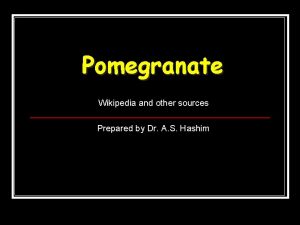 Pomegranate wikipedia