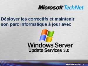 Dployer les correctifs et maintenir son parc informatique