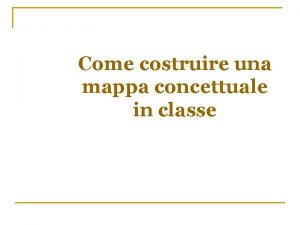 Come costruire una mappa concettuale in classe Una