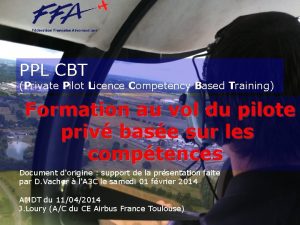 PPL CBT Private Pilot Licence Competency Based Training