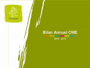 Bilan Annuel CME 2018 2019 Conseil Municipal des