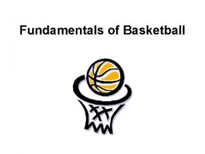 Fundamentals of Basketball History of Basketball Basketball was