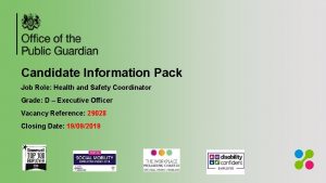 Candidate Information Pack Job Role Health and Safety
