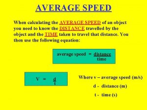 How to calculate average speed How to calculate average speed