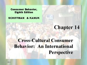 Consumer Behavior Eighth Edition SCHIFFMAN KANUK Chapter 14