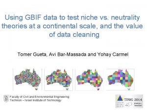 Using GBIF data to test niche vs neutrality