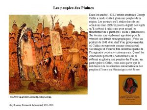 Les peuples des Plaines Dans les annes 1830