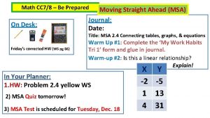 Math CC 78 Be Prepared On Desk Moving