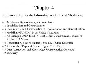 Chapter 4 Enhanced EntityRelationship and Object Modeling 4