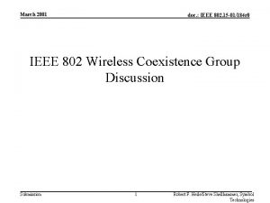 March 2001 doc IEEE 802 15 01184 r
