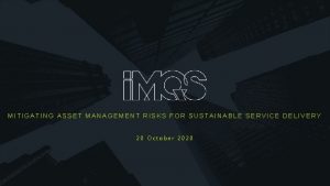 MITIGATING ASSET MANAGEMENT RISKS FOR SUSTAINABLE SERVICE DELIVERY