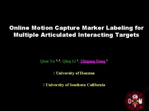 Online Motion Capture Marker Labeling for Multiple Articulated