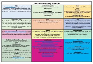 Year 6 Home Learning Overview Writing Go to