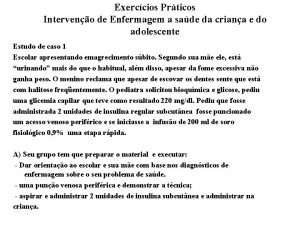 Exerccios Prticos Interveno de Enfermagem a sade da