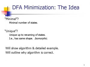 Dfa minimization examples