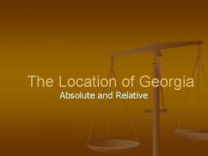 Georgia absolute location